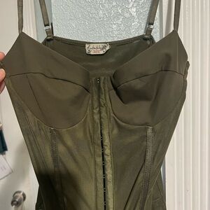 Free People Olive Green Bodysuit